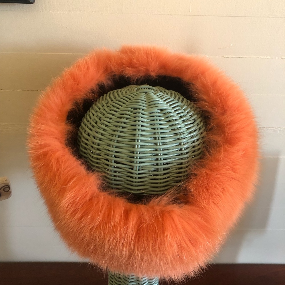 Orange Fur Hat Band - Picture 2 of 4